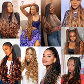 Loose Wave Spiral Curl Braids – Ombre Pre-Stretched Synthetic Hair Extensions for French Curls & Braiding - Himpall